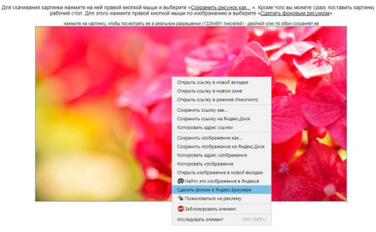 Как поменять фон стартовой страницы и поиска Яндекс