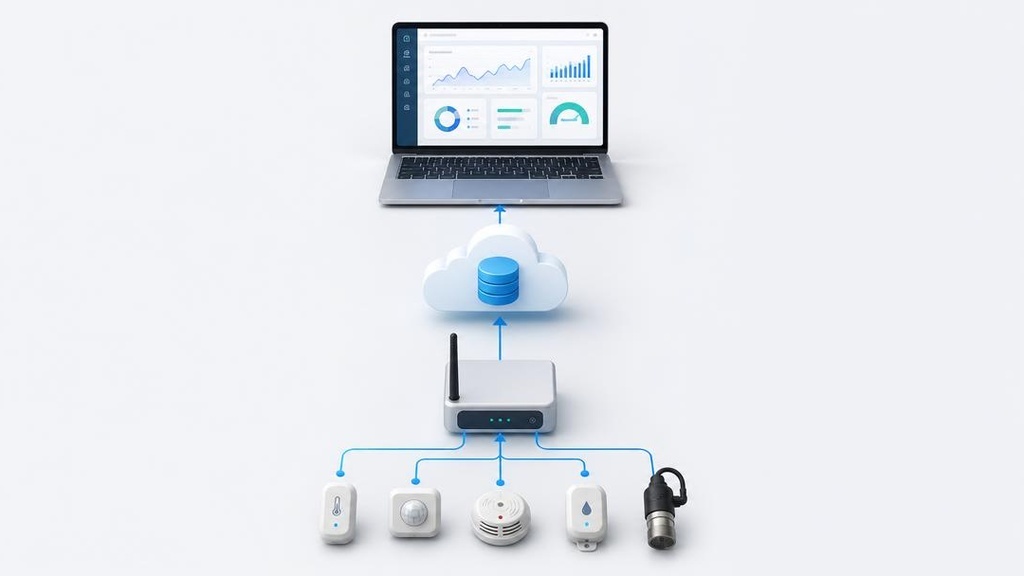 Архитектура системы IoT - датчики, шлюз и облачная платформа