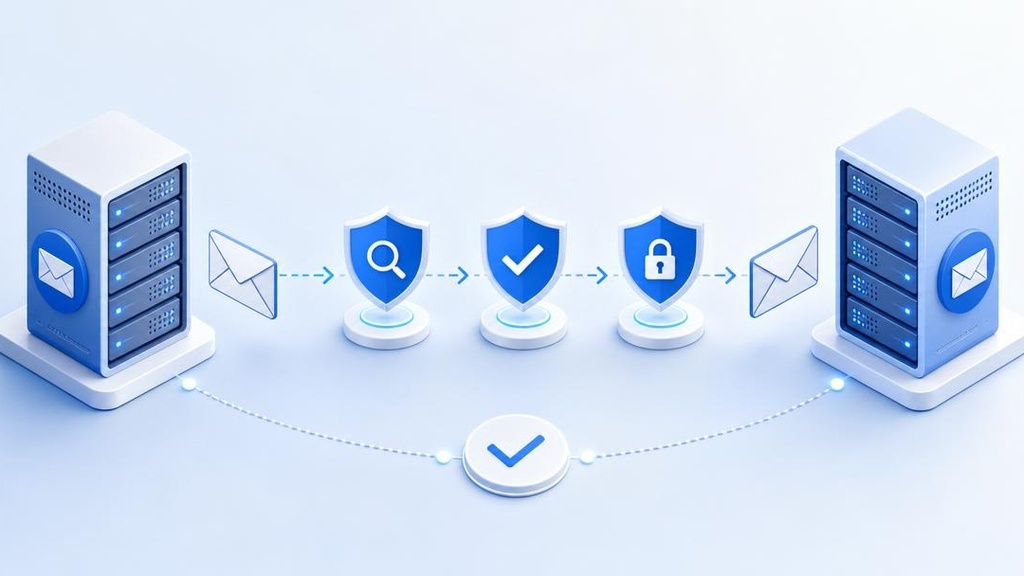 Схема аутентификации email через протоколы SPF, DKIM и DMARC