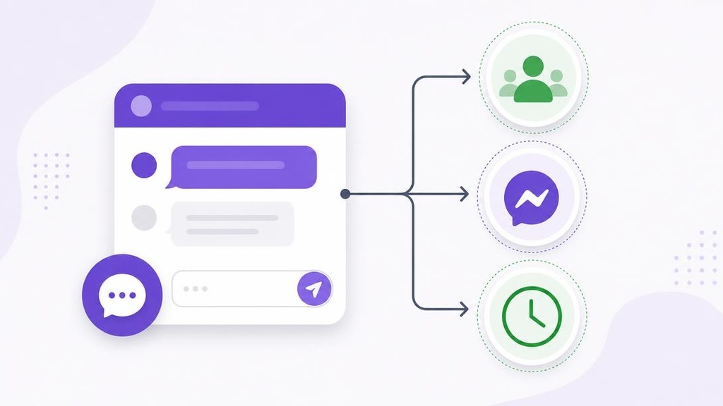 Схема настройки виджета чата с CRM и мессенджерами