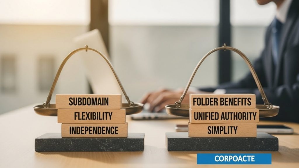 Преимущества и недостатки поддоменов против папок для SEO