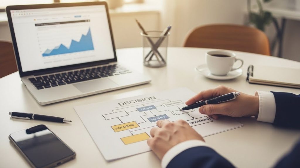 Алгоритм принятия решения выбор между поддоменами и папками