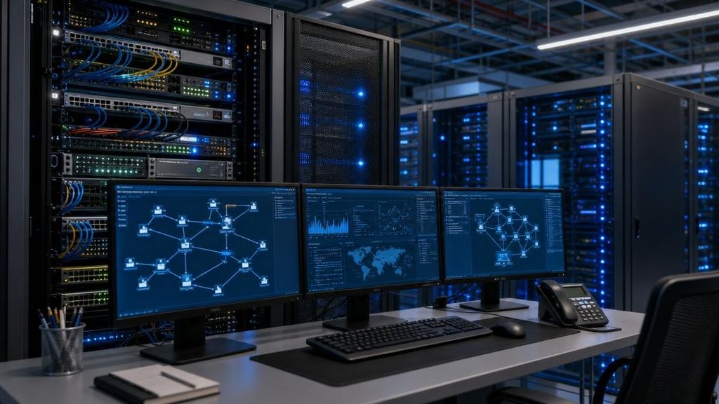 схема сети Active Directory с контроллерами домена и клиентами